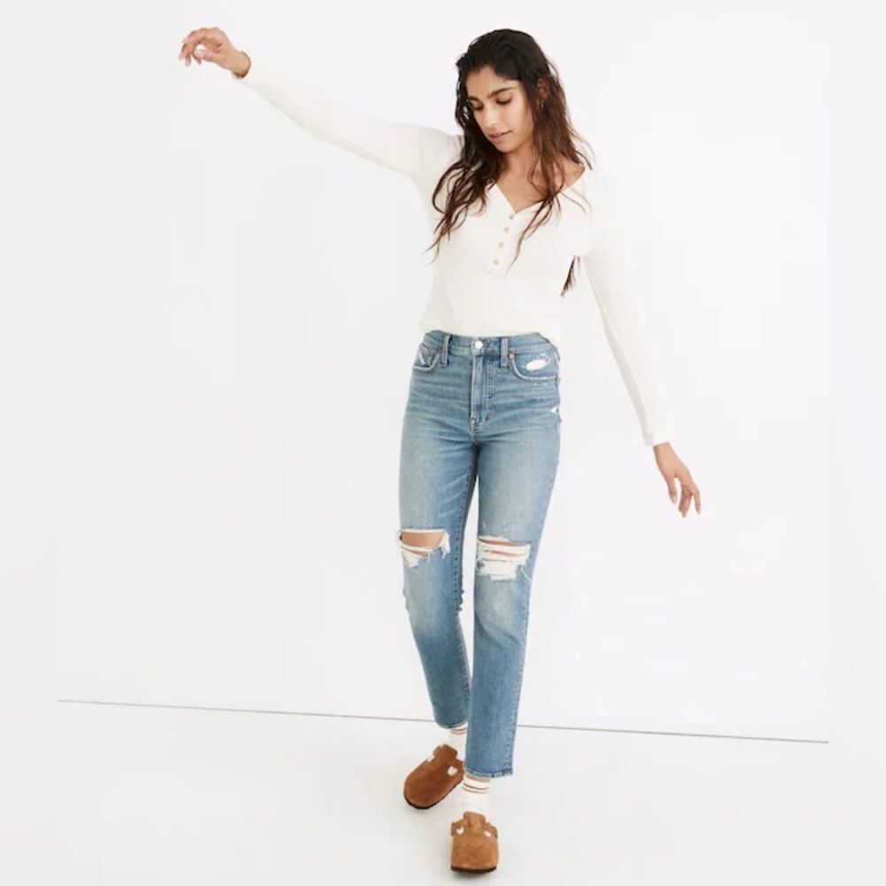 Madewell Women's The Perfect Vintage High Rise Distressed Jeans  |  Size:  27